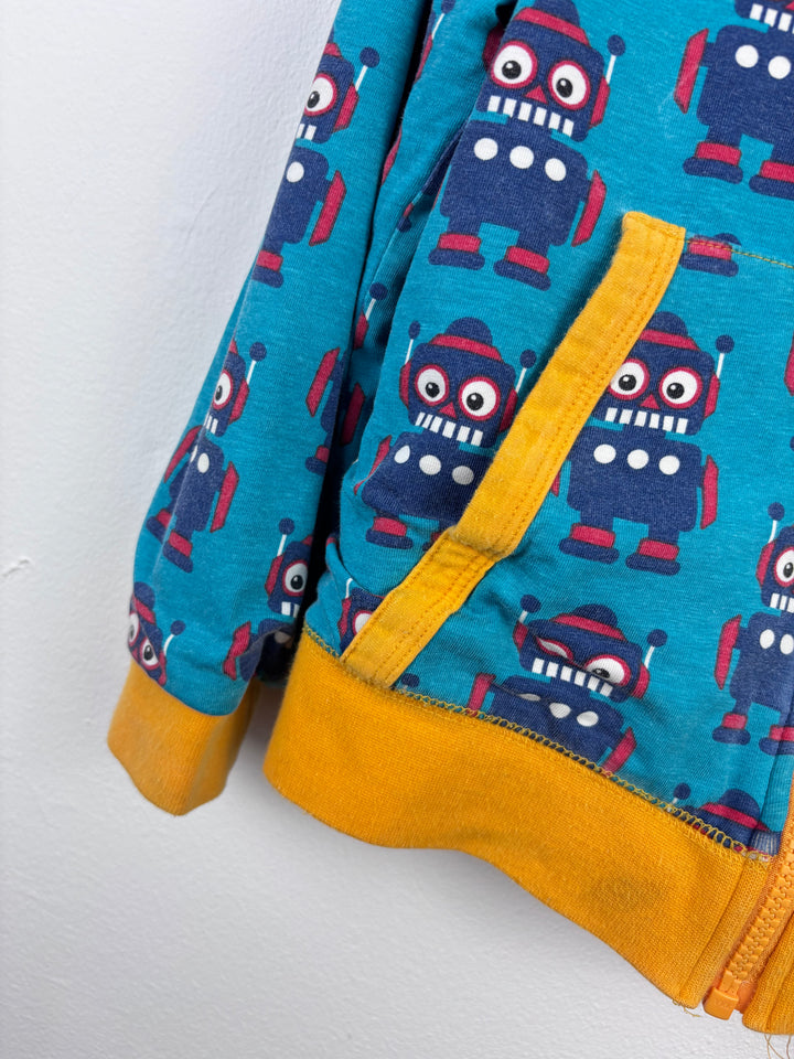 Maxomorra Robot Zip Hoodie 110/116 (5-6 Years)