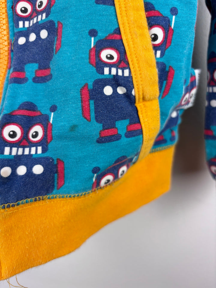 Maxomorra Robot Zip Hoodie 110/116 (5-6 Years)
