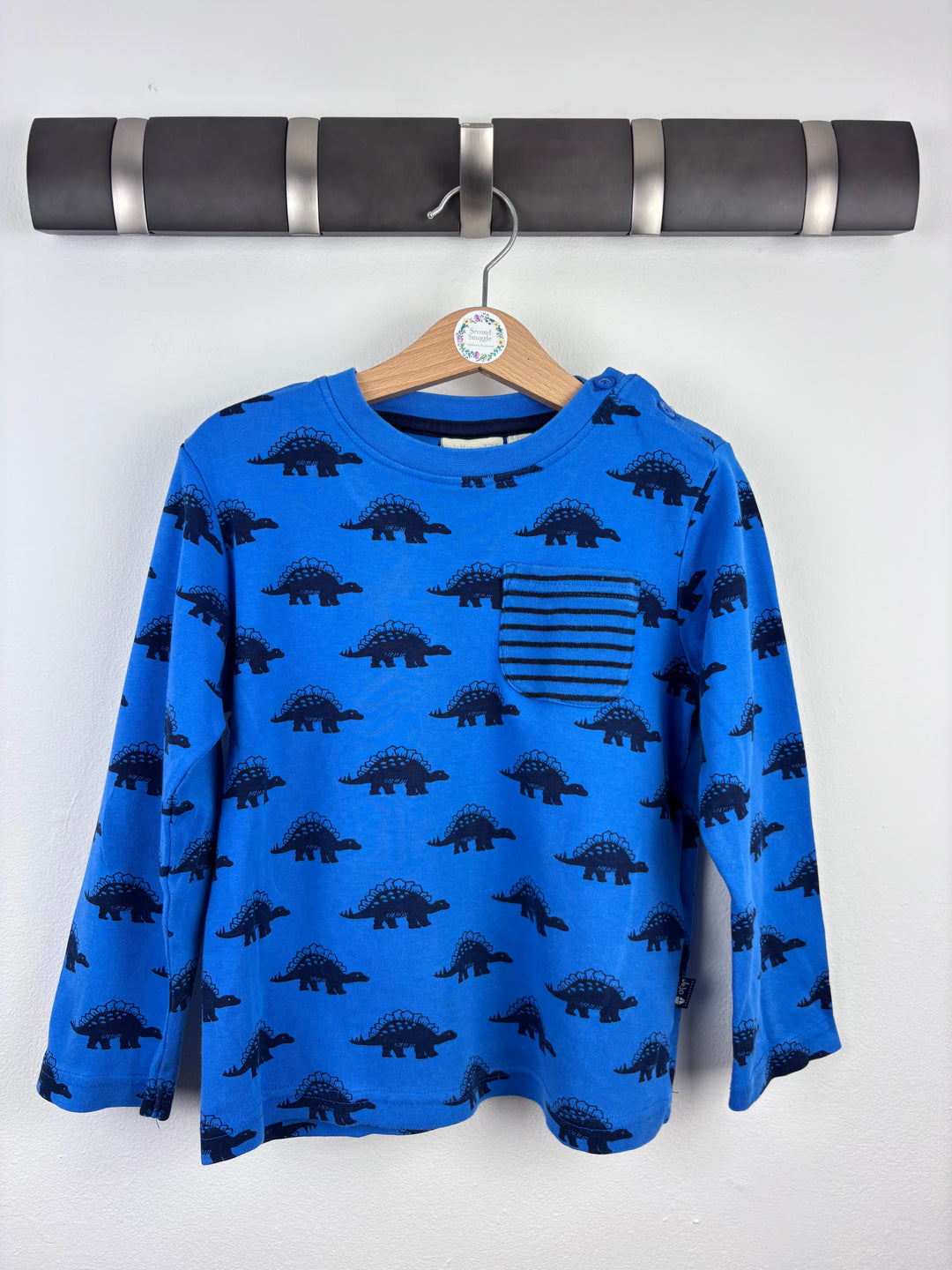 JoJo Maman Bébé Blue Dinosaur Top 4-5 Years-Tops-Second Snuggle Preloved