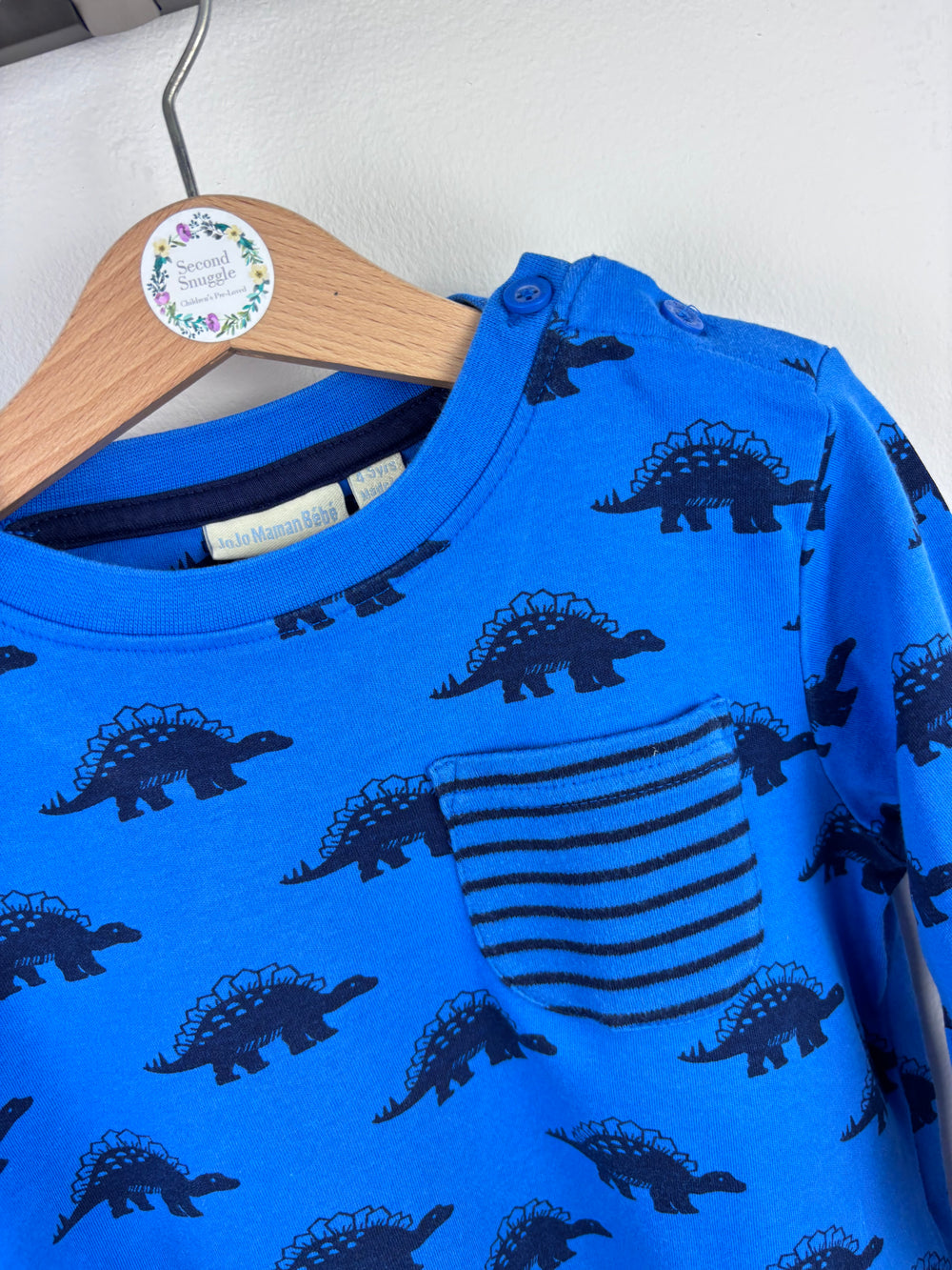 JoJo Maman Bébé Blue Dinosaur Top 4-5 Years-Tops-Second Snuggle Preloved