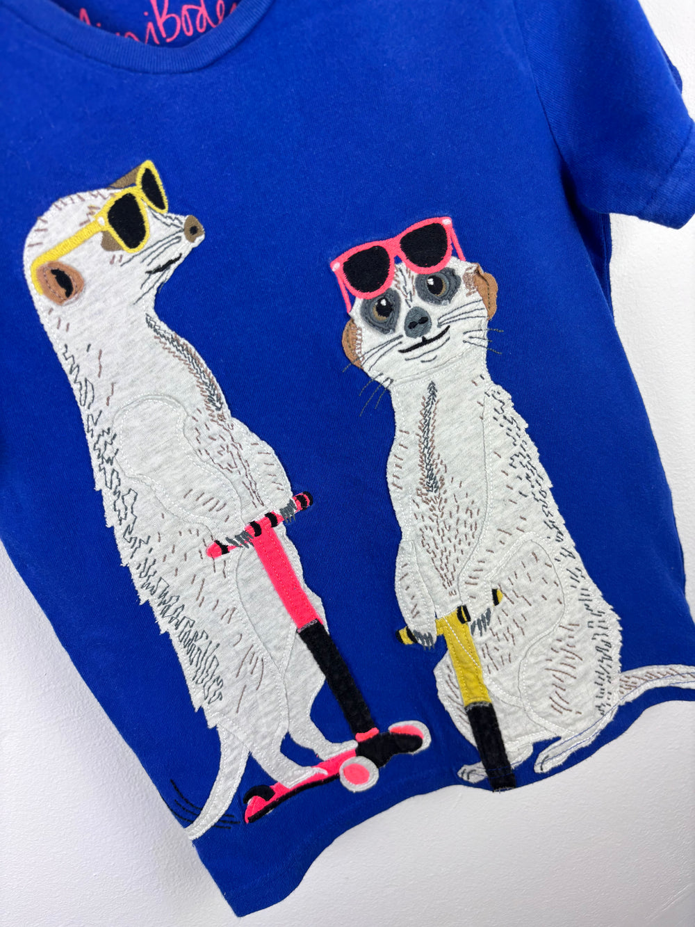 Mini Boden Blue Meerkat T-Shirt 5-6 Years-Tops-Second Snuggle Preloved
