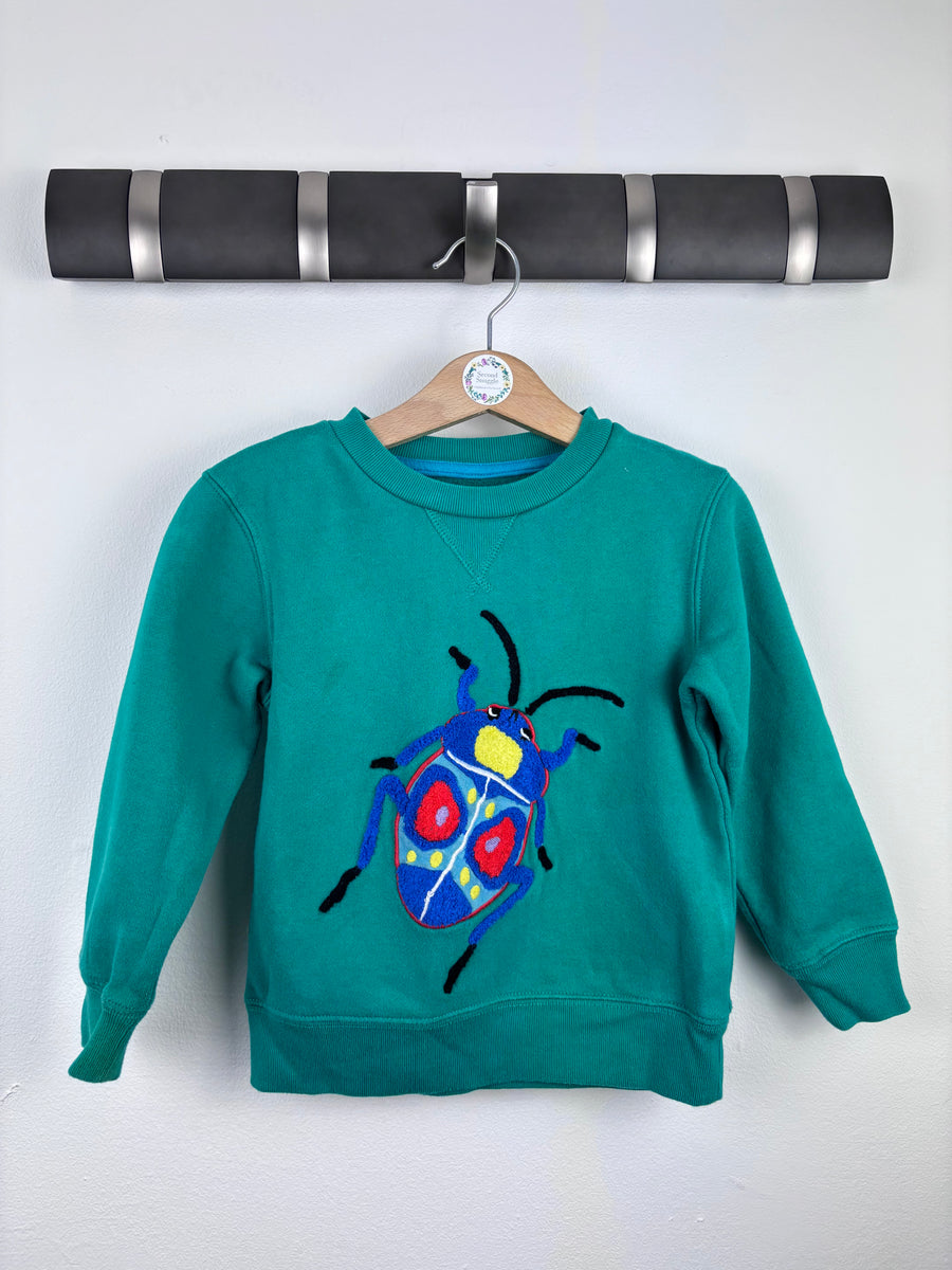 Mini Boden Green Bug Sweatshirt 3-4 Years-Jumpers-Second Snuggle Preloved
