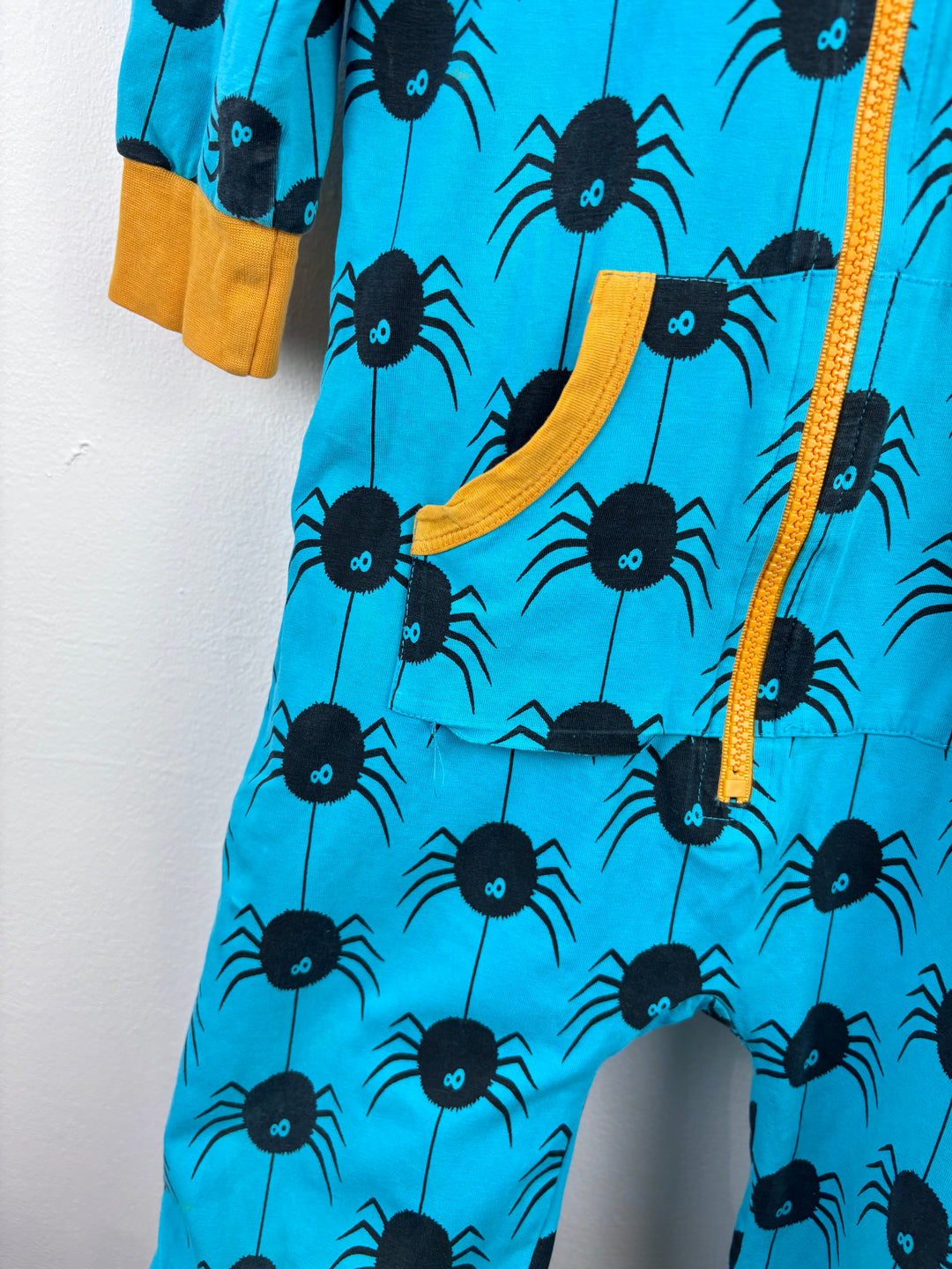 Maxomorra Spider Print Onesie 98/104 (3-4 Years) PLAY-All In One-Second Snuggle Preloved