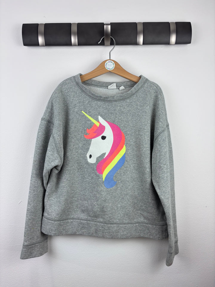 Gap Kids Grey Unicorn Sweatshirt 8 Years-Jumpers-Second Snuggle Preloved