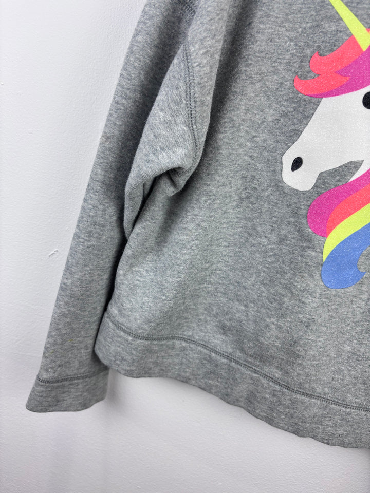 Gap Kids Grey Unicorn Sweatshirt 8 Years-Jumpers-Second Snuggle Preloved
