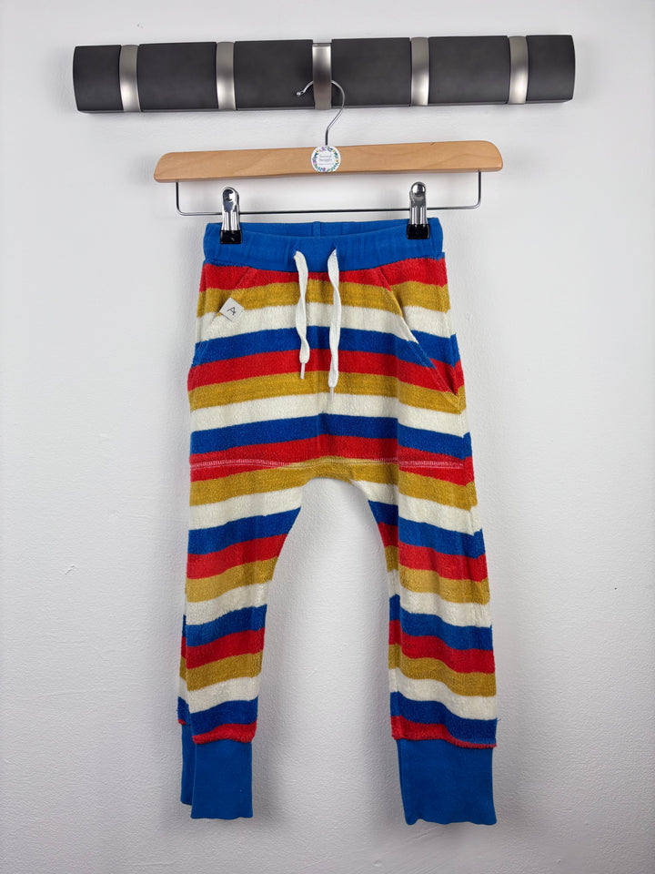 Alba Kids Rainbow Stripe Joggers 110 (4-5 Years)-Trousers-Second Snuggle Preloved