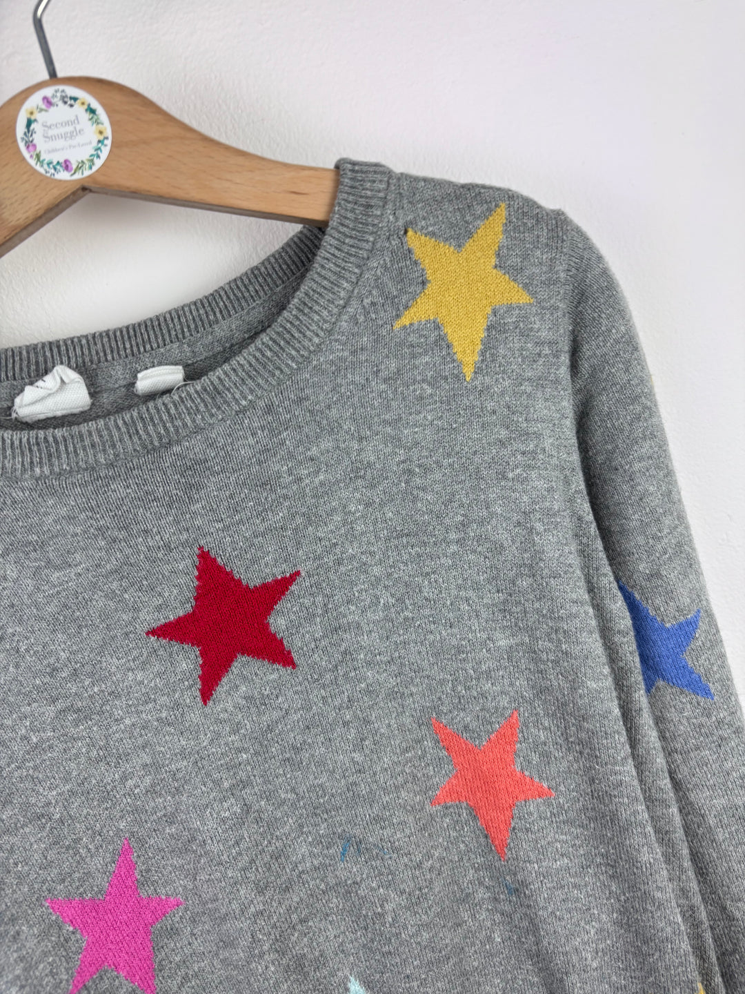 Gap Grey Star Jumper Dress 8 Years-Dresses-Second Snuggle Preloved