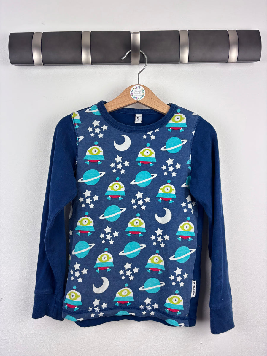 Maxomorra Space Print Long Sleeve Top 110/116 (5-6 Years)-Tops-Second Snuggle Preloved