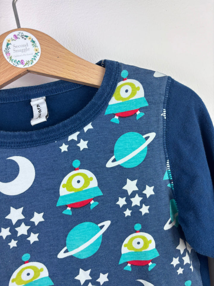 Maxomorra Space Print Long Sleeve Top 110/116 (5-6 Years)-Tops-Second Snuggle Preloved