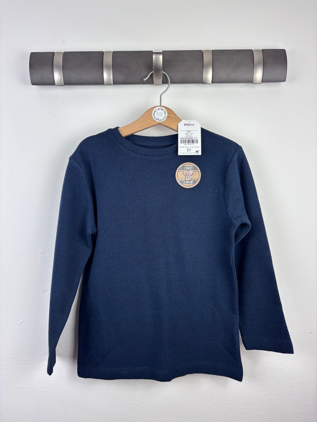 Next Navy Waffle Top 5 Years-Tops-Second Snuggle Preloved