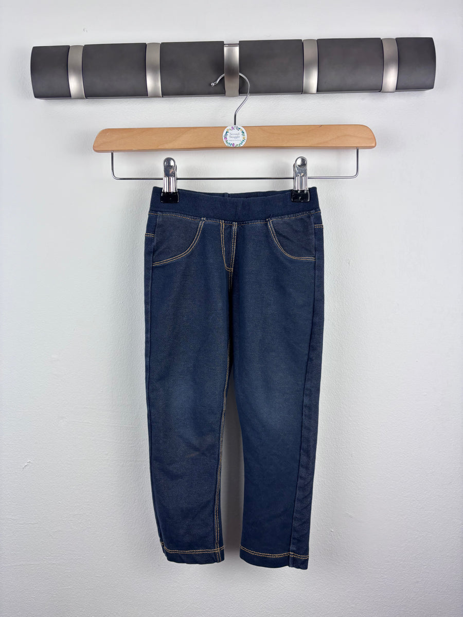 Nutmeg Denim Jeggings 2-3 Years-Leggings-Second Snuggle Preloved