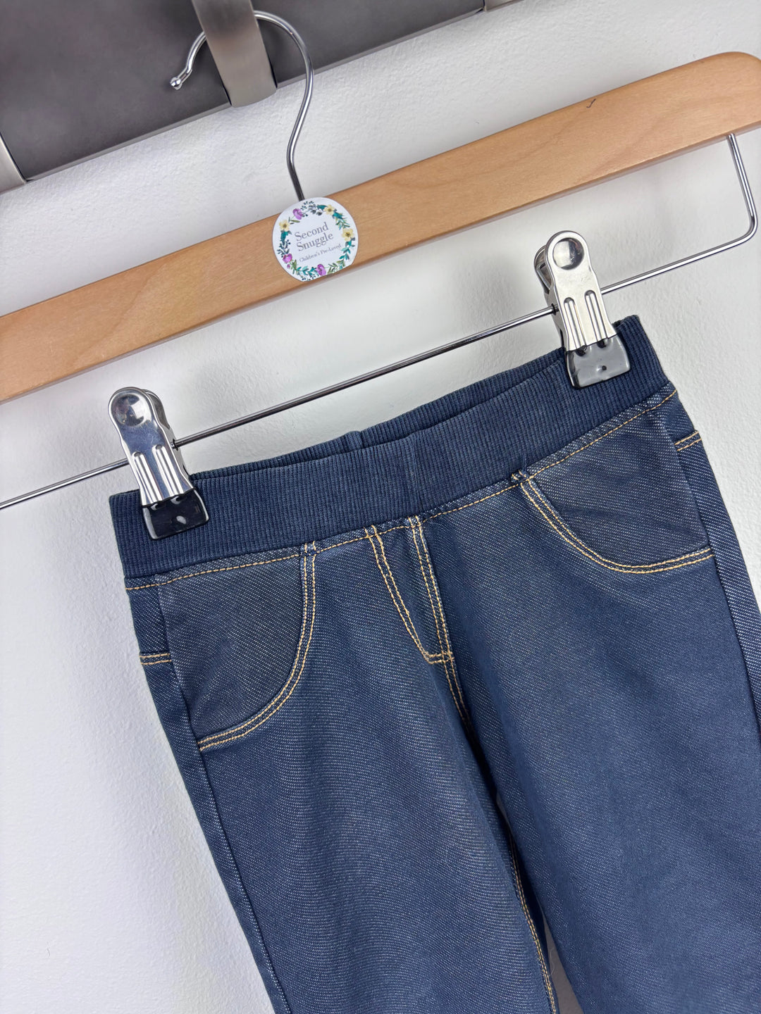 Nutmeg Denim Jeggings 2-3 Years-Leggings-Second Snuggle Preloved