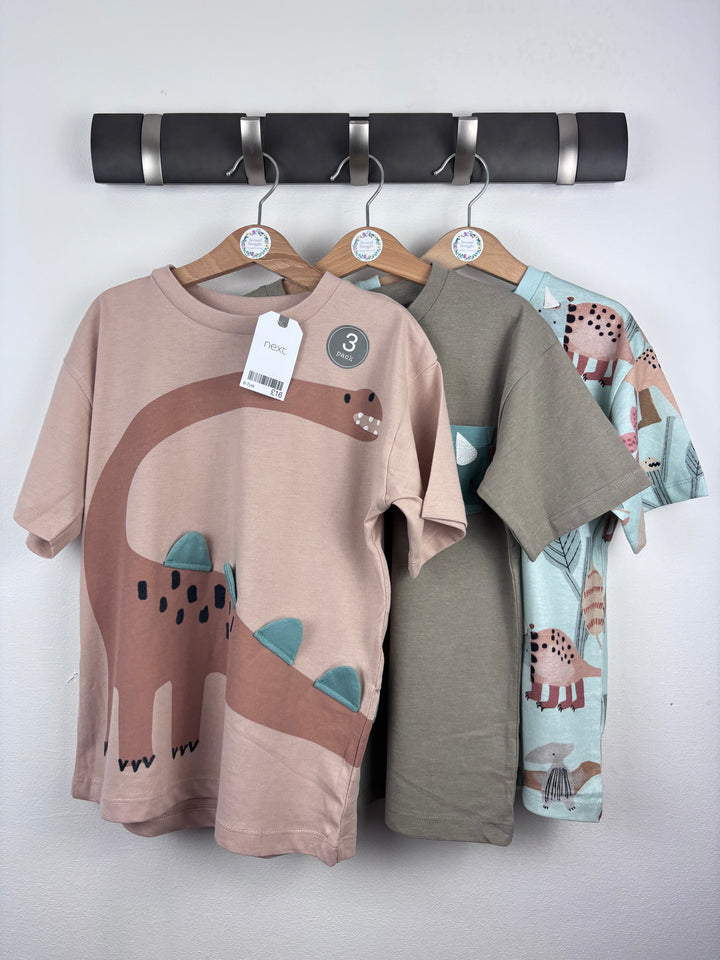 Next 3 Pack Dinosaur T-Shirts 6-7 Years-Tops-Second Snuggle Preloved