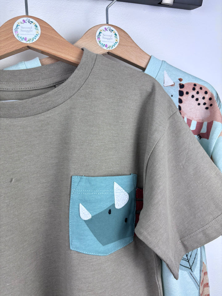 Next 3 Pack Dinosaur T-Shirts 6-7 Years-Tops-Second Snuggle Preloved