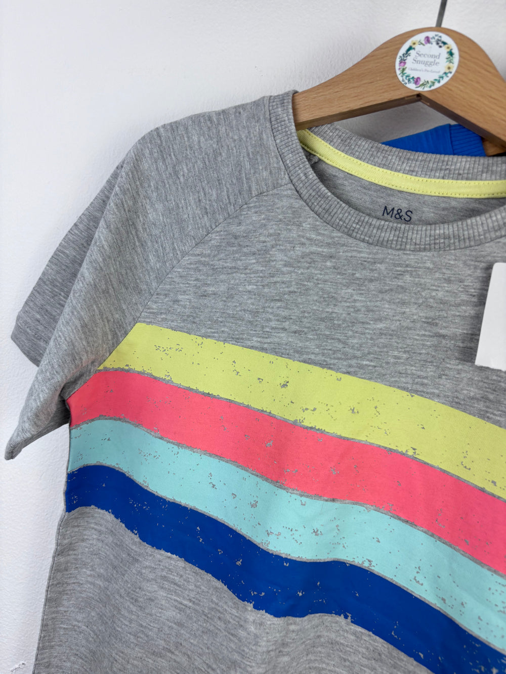 M&S 3 Pack Stripe T-Shirts 6-7 Years-Tops-Second Snuggle Preloved