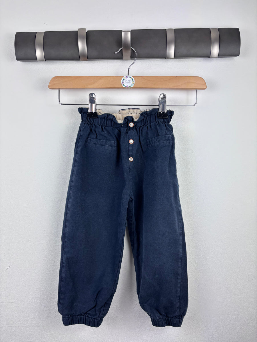 Happology Navy Trousers 18-24 Months-Trousers-Second Snuggle Preloved