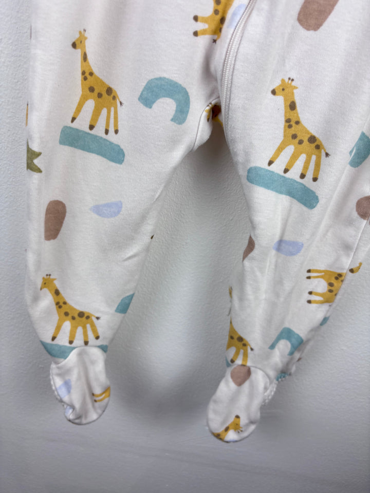 John Lewis Giraffe Sleepsuit 12-18 Months-Sleepsuits-Second Snuggle Preloved