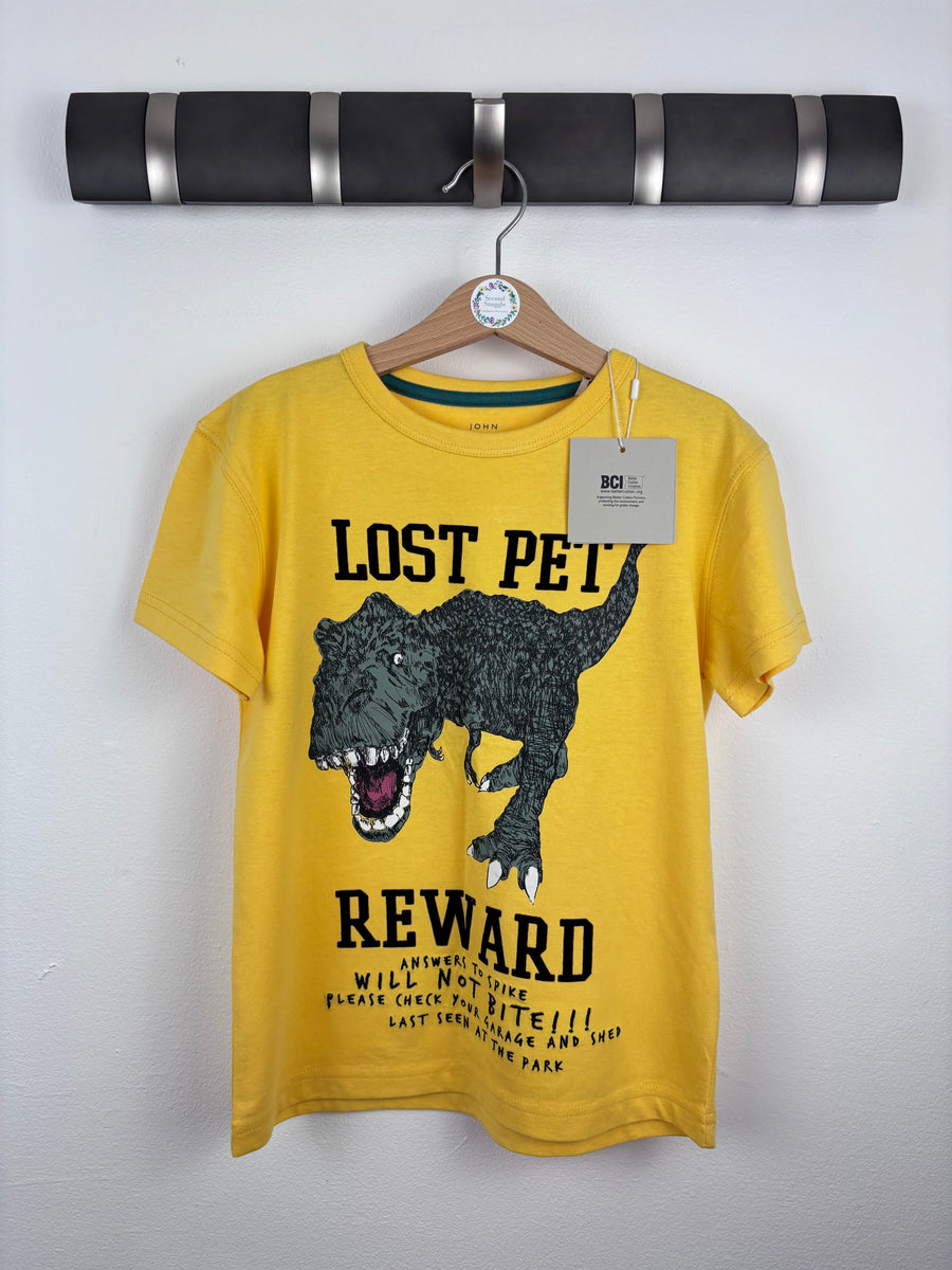 John Lewis Dinosaur T-Shirt 7 Years-Tops-Second Snuggle Preloved