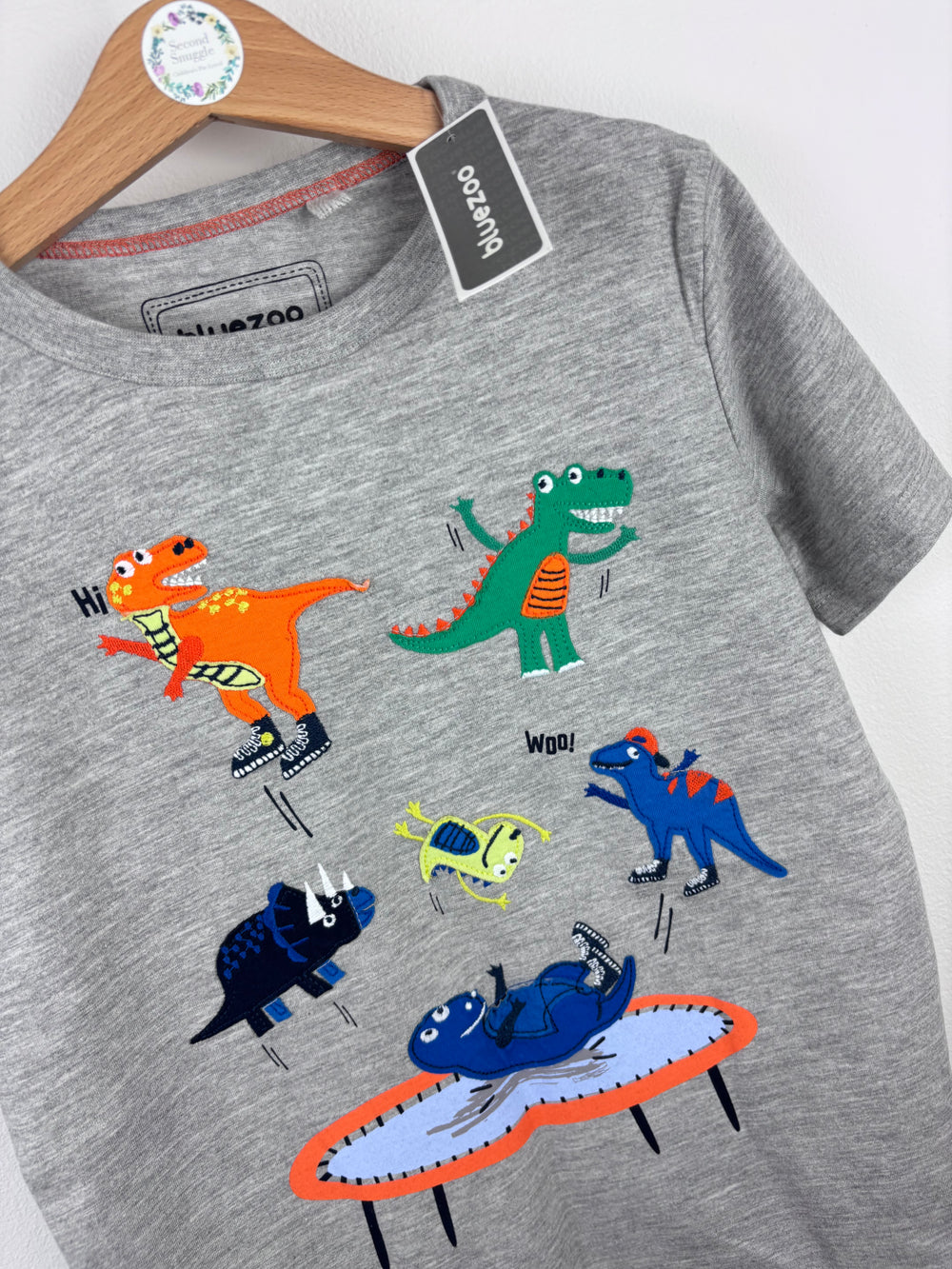 Blue Zoo Dinosaur T-Shirt 5-6 Years-Tops-Second Snuggle Preloved