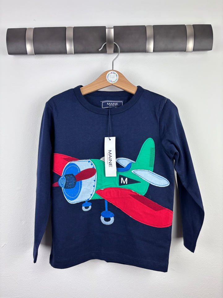 Maine Plane Long Sleeve Top 3-4 Years-Tops-Second Snuggle Preloved