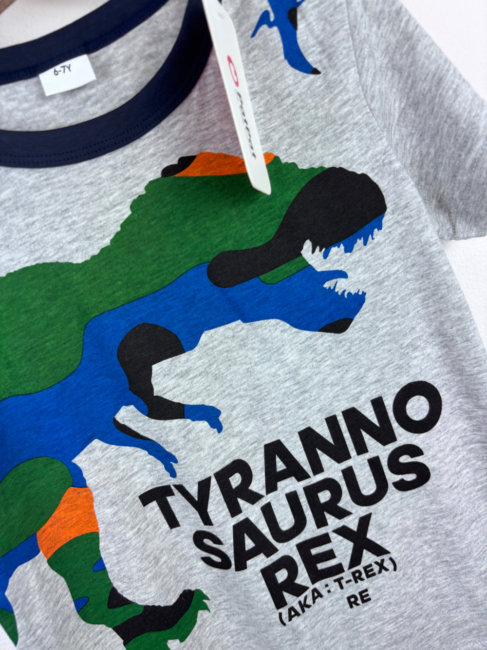 Pat Pat T-Rex T-Shirt 6-7 Years-Tops-Second Snuggle Preloved