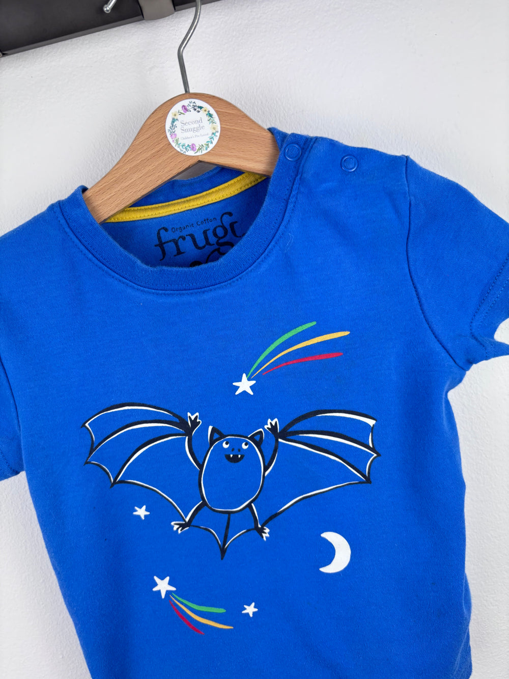 Frugi Bat Print T-Shirt 18-24 Months-Tops-Second Snuggle Preloved