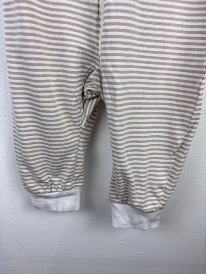 Lindex Stripe Zip Sleepsuit 6-9 Months-Rompers-Second Snuggle Preloved