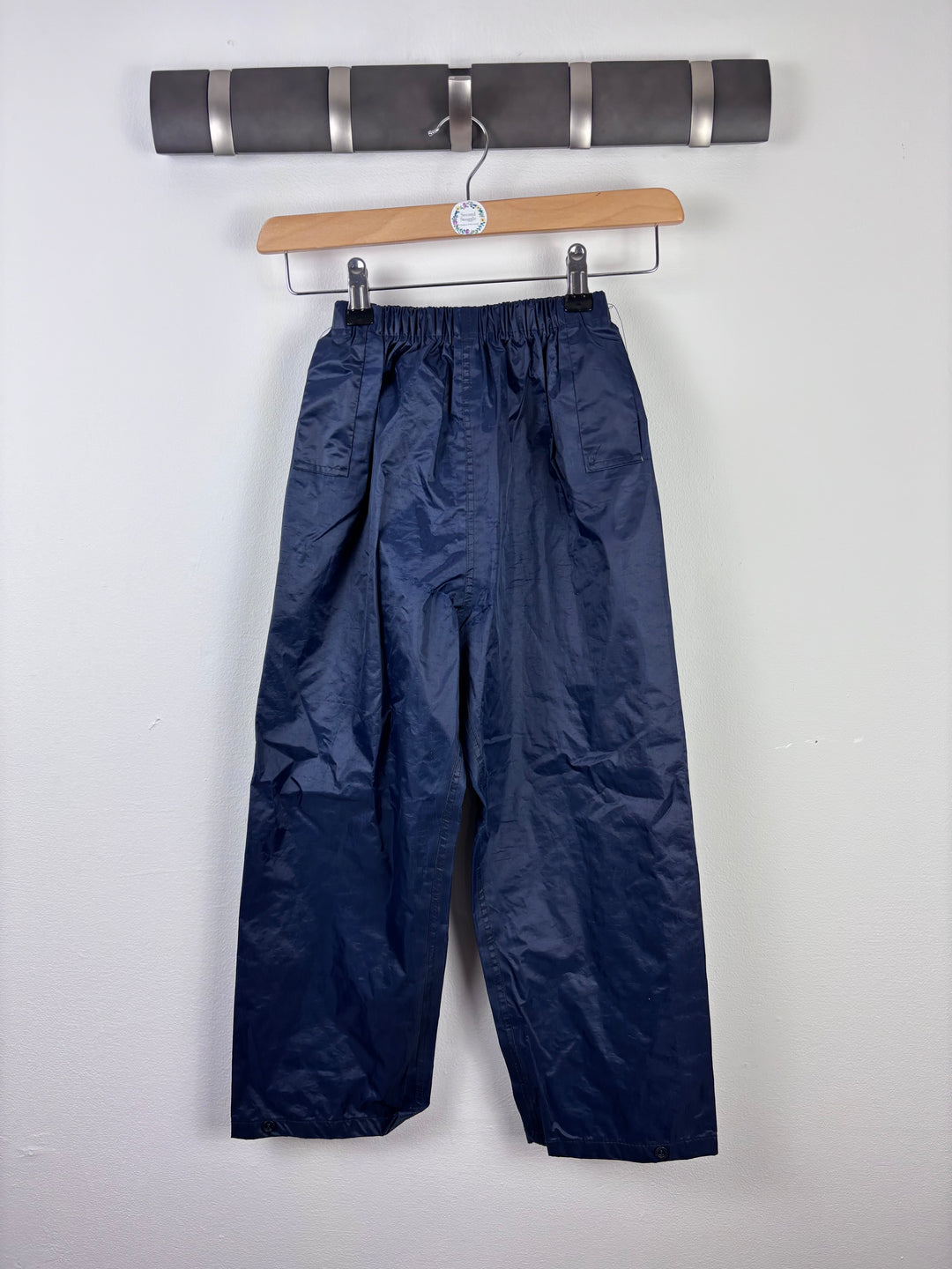 Wet Play Navy Waterproof Trousers 5-6 Years-Trousers-Second Snuggle Preloved