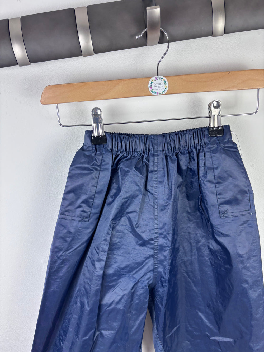 Wet Play Navy Waterproof Trousers 5-6 Years-Trousers-Second Snuggle Preloved