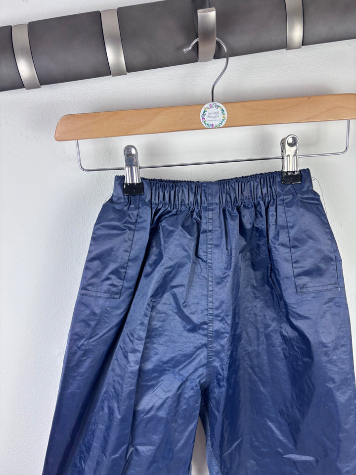 Wet Play Navy Waterproof Trousers 5-6 Years-Trousers-Second Snuggle Preloved