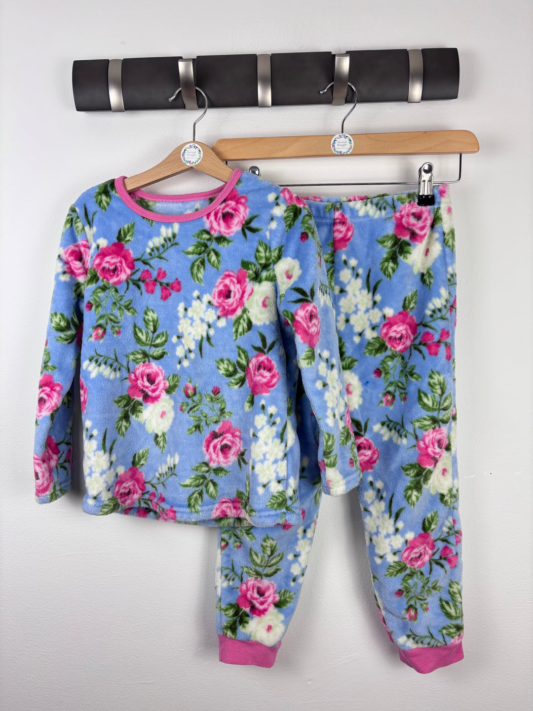 Nutmeg Floral Fleece Pyjama Set 5-6 Years-Night Wear-Second Snuggle Preloved