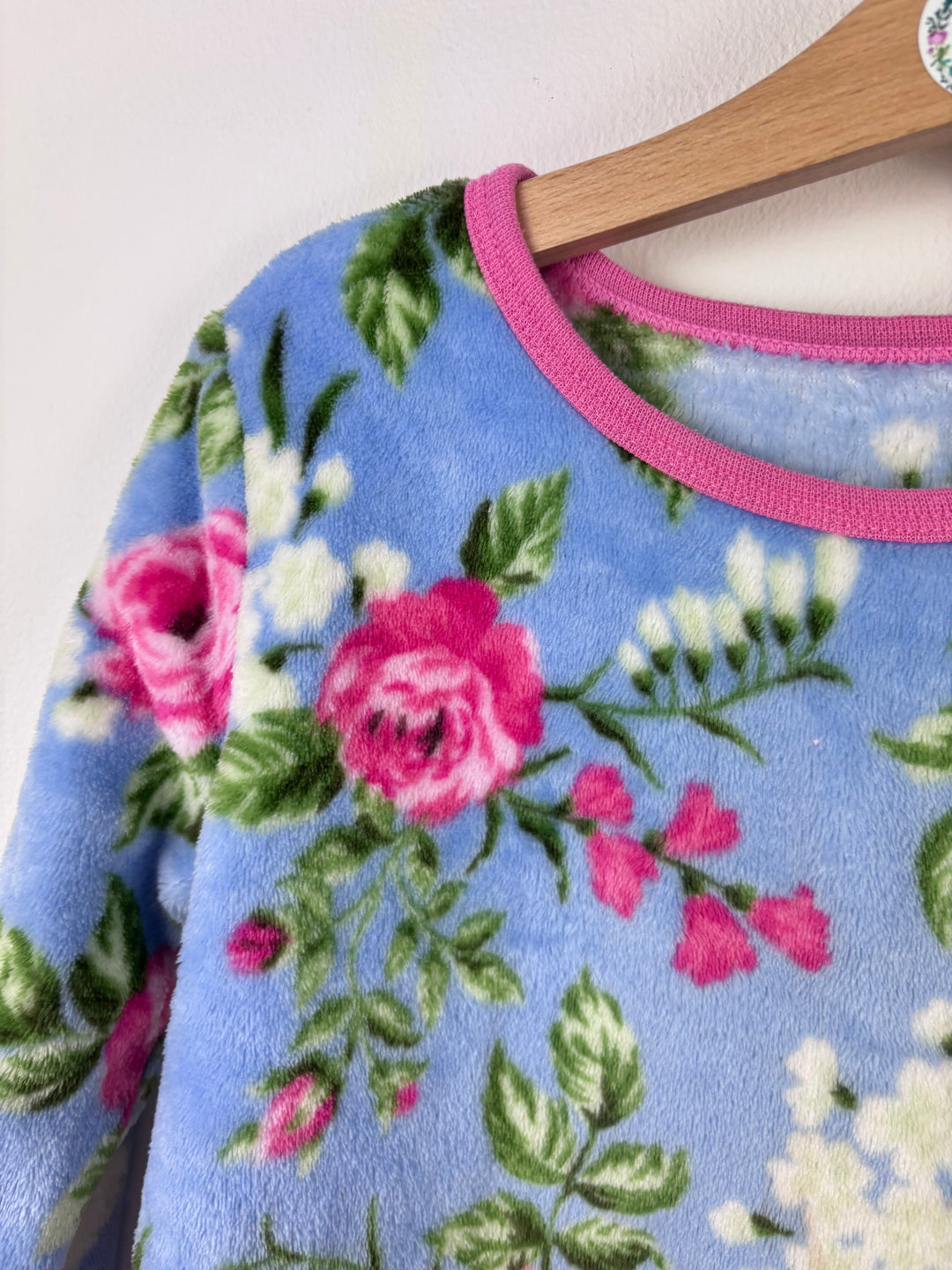Nutmeg Floral Fleece Pyjama Set 5-6 Years-Night Wear-Second Snuggle Preloved