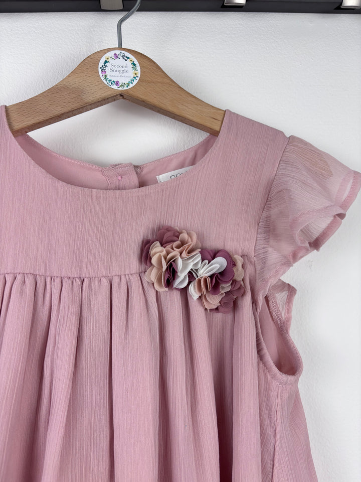 Next Pink Chiffon Dress 5-6 Years-Dresses-Second Snuggle Preloved