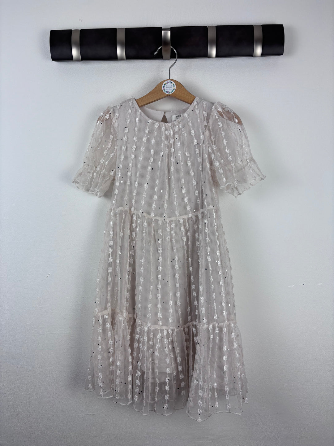 Next White Sequin Dress 6 Years-Dresses-Second Snuggle Preloved