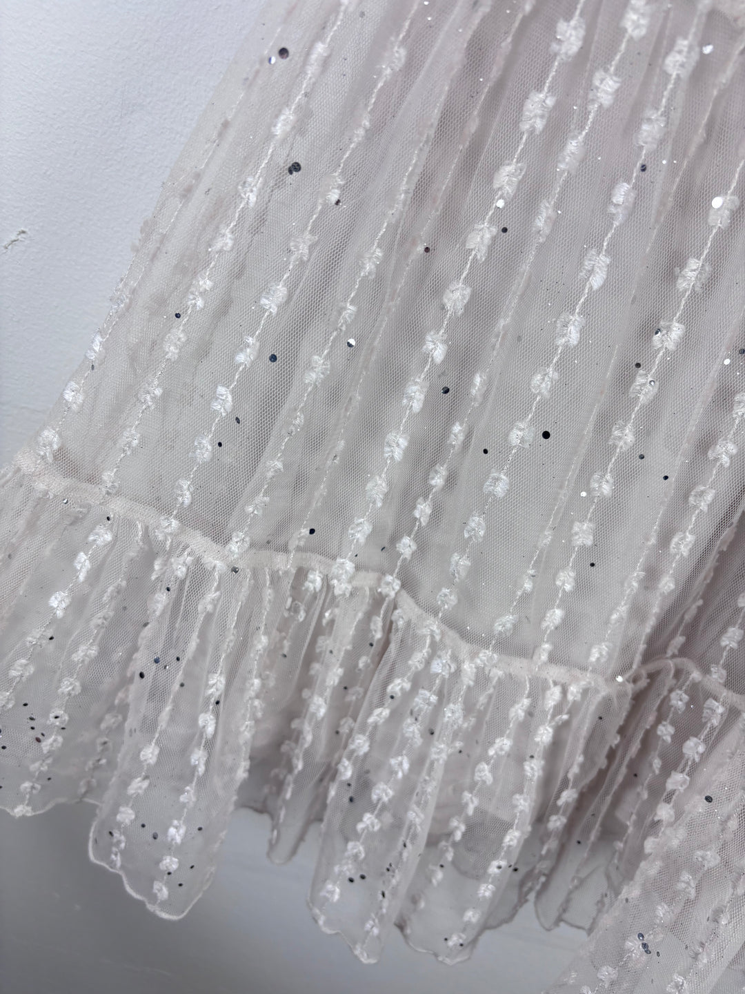 Next White Sequin Dress 6 Years-Dresses-Second Snuggle Preloved