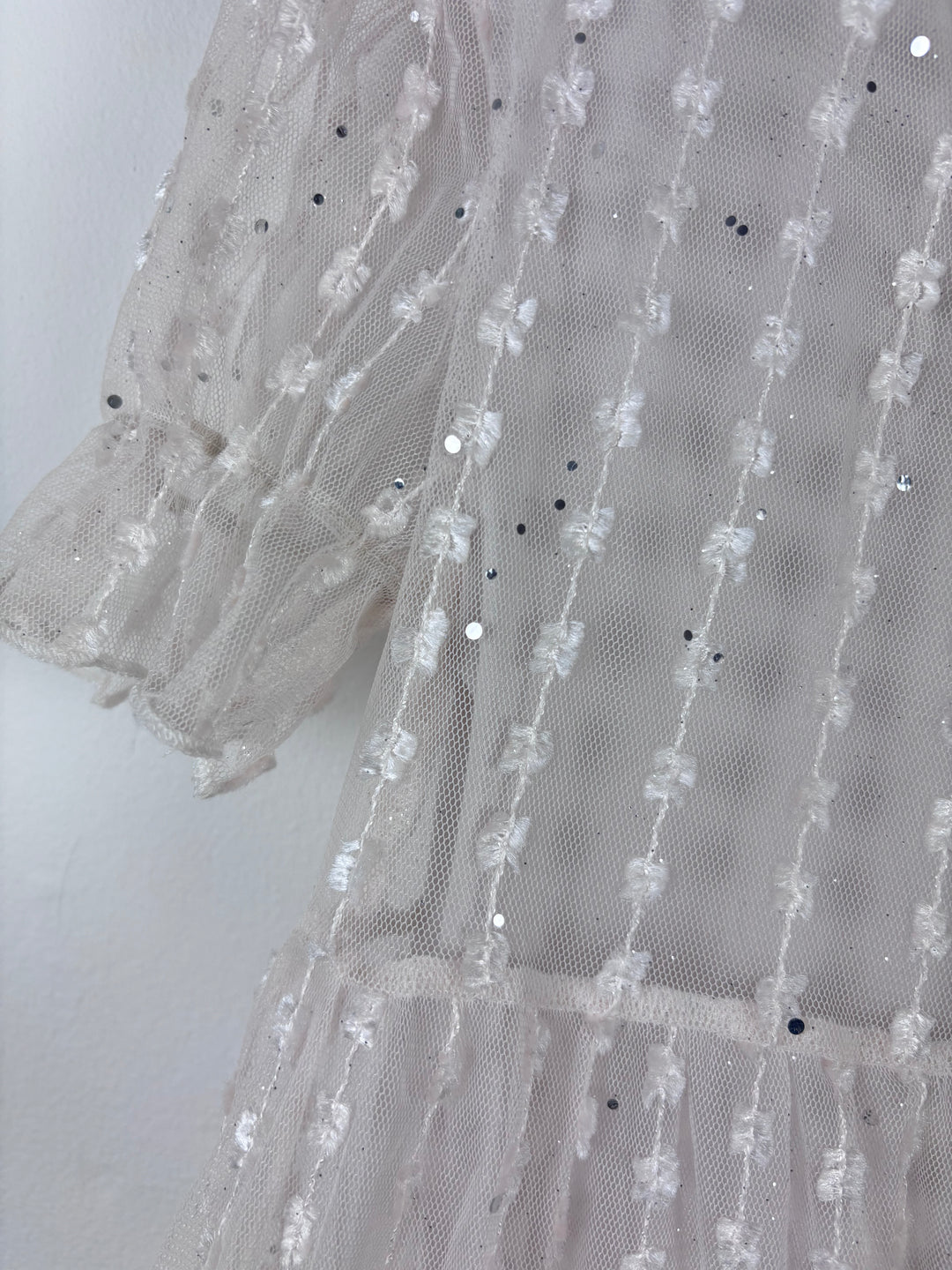 Next White Sequin Dress 6 Years-Dresses-Second Snuggle Preloved