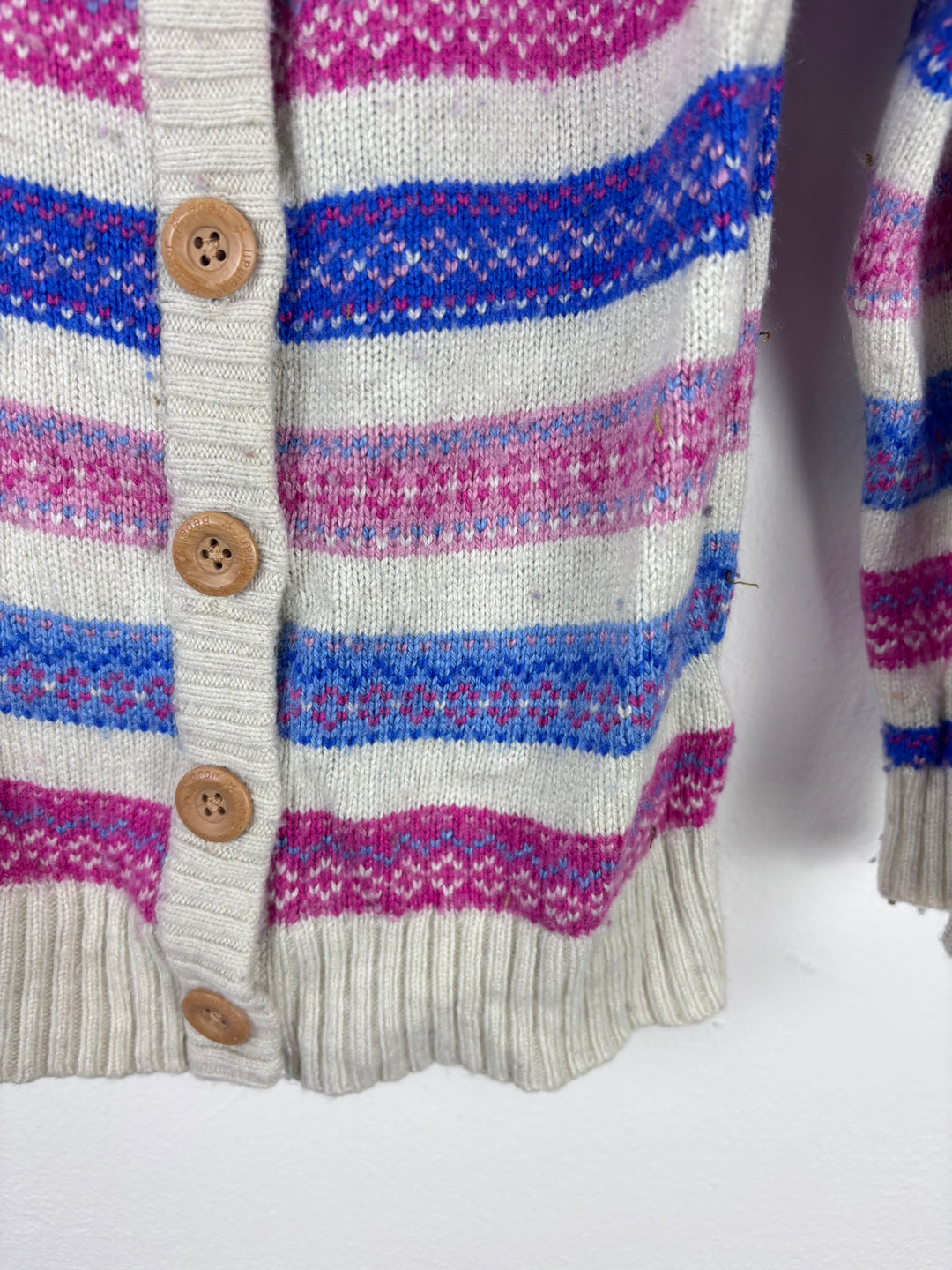 JoJo Maman Bébé Striped Knit Cardigan 5-6 Years-Cardigans-Second Snuggle Preloved