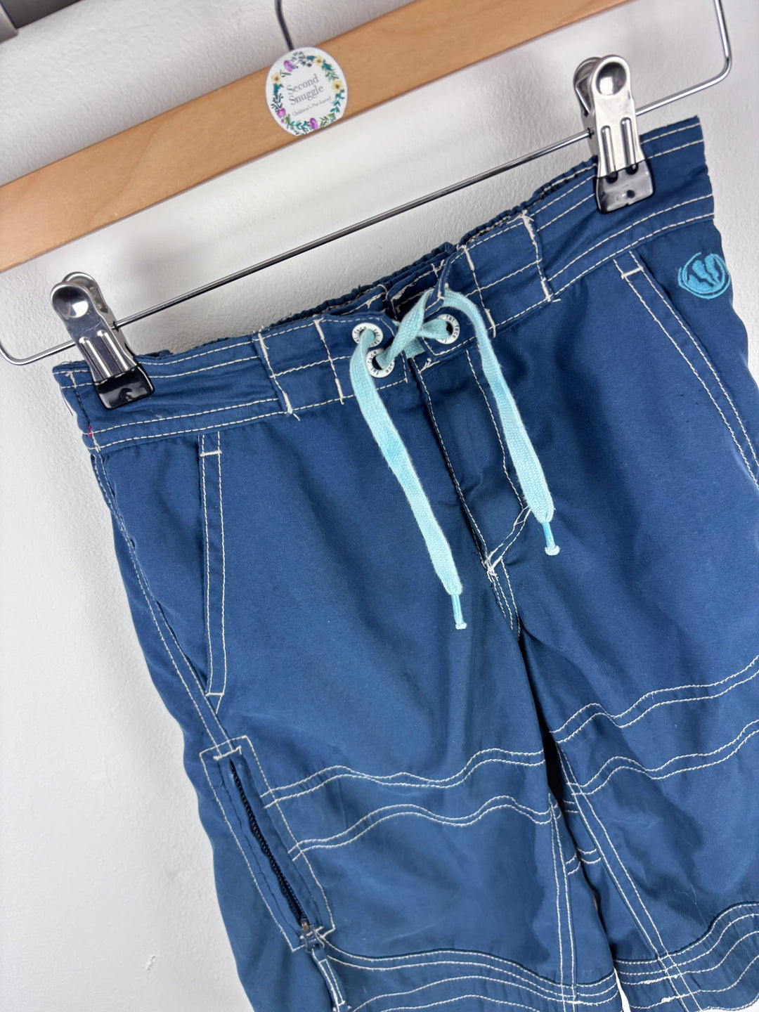 Fat Face Navy Cargo Shorts 6-7 Years-Swimming-Second Snuggle Preloved