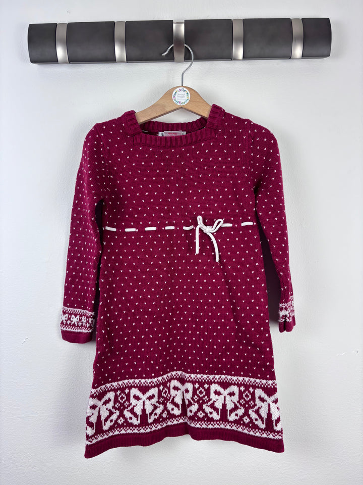 Jillian’s Closet Burgundy Knit Dress 3-4 Years-Dresses-Second Snuggle Preloved