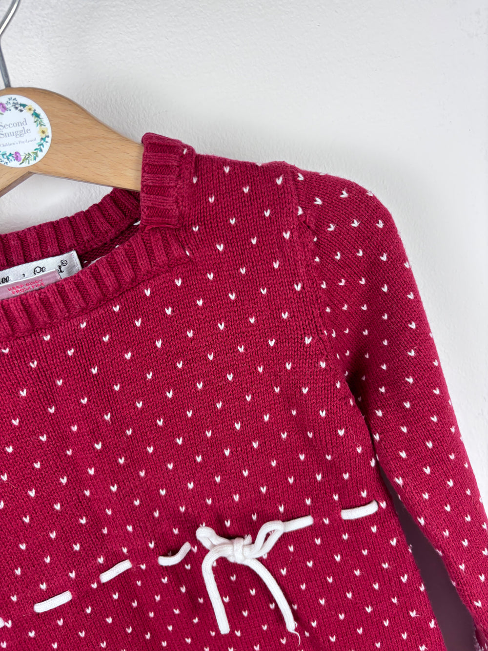 Jillian’s Closet Burgundy Knit Dress 3-4 Years-Dresses-Second Snuggle Preloved