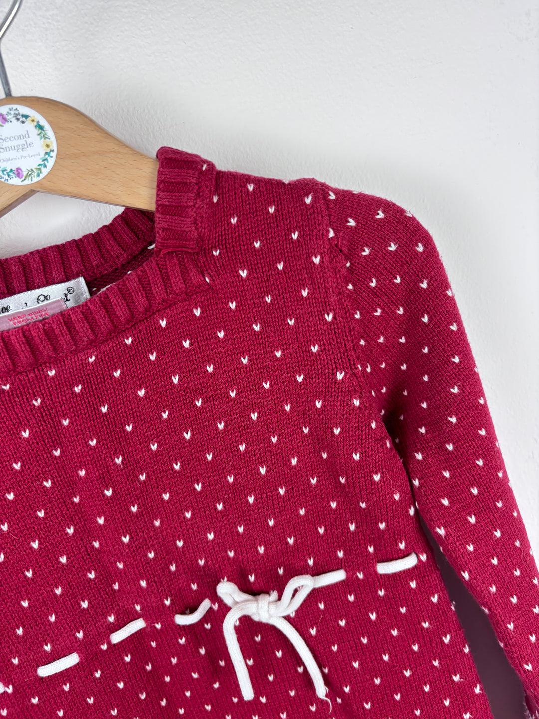 Jillian’s Closet Burgundy Knit Dress 3-4 Years-Dresses-Second Snuggle Preloved