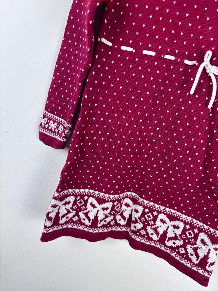 Jillian’s Closet Burgundy Knit Dress 3-4 Years-Dresses-Second Snuggle Preloved