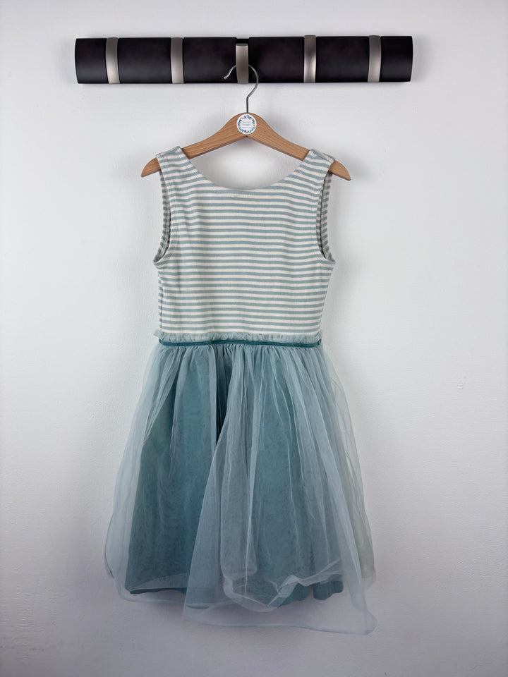 Mini Boden Blue Stripe Tulle Dress 8-9 Years-Dresses-Second Snuggle Preloved