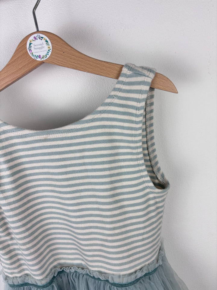 Mini Boden Blue Stripe Tulle Dress 8-9 Years-Dresses-Second Snuggle Preloved