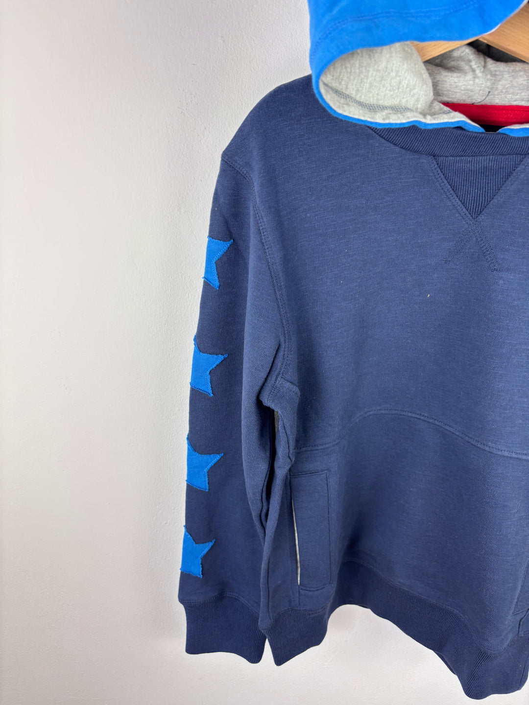 Ex Boden Navy Star Hoodie 6-8 Years-Hoodies-Second Snuggle Preloved