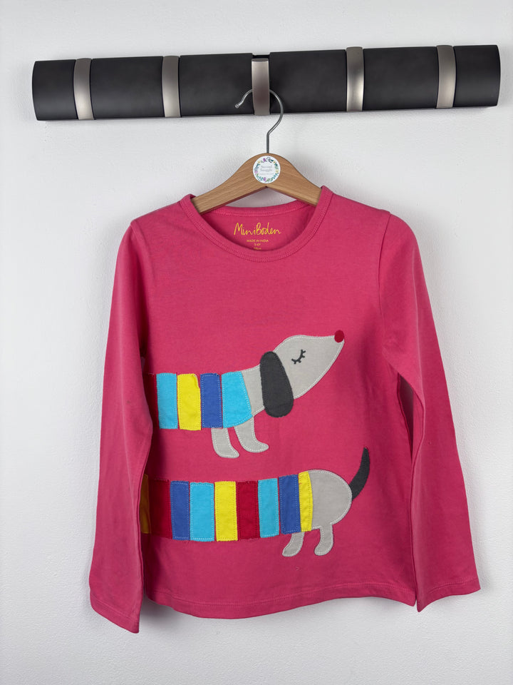 Mini Boden Pink Dachshund Top 5-6 Years-Tops-Second Snuggle Preloved