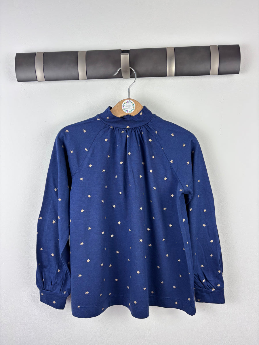 Mini Boden Navy Star Blouse 5-6 Years-Tops-Second Snuggle Preloved