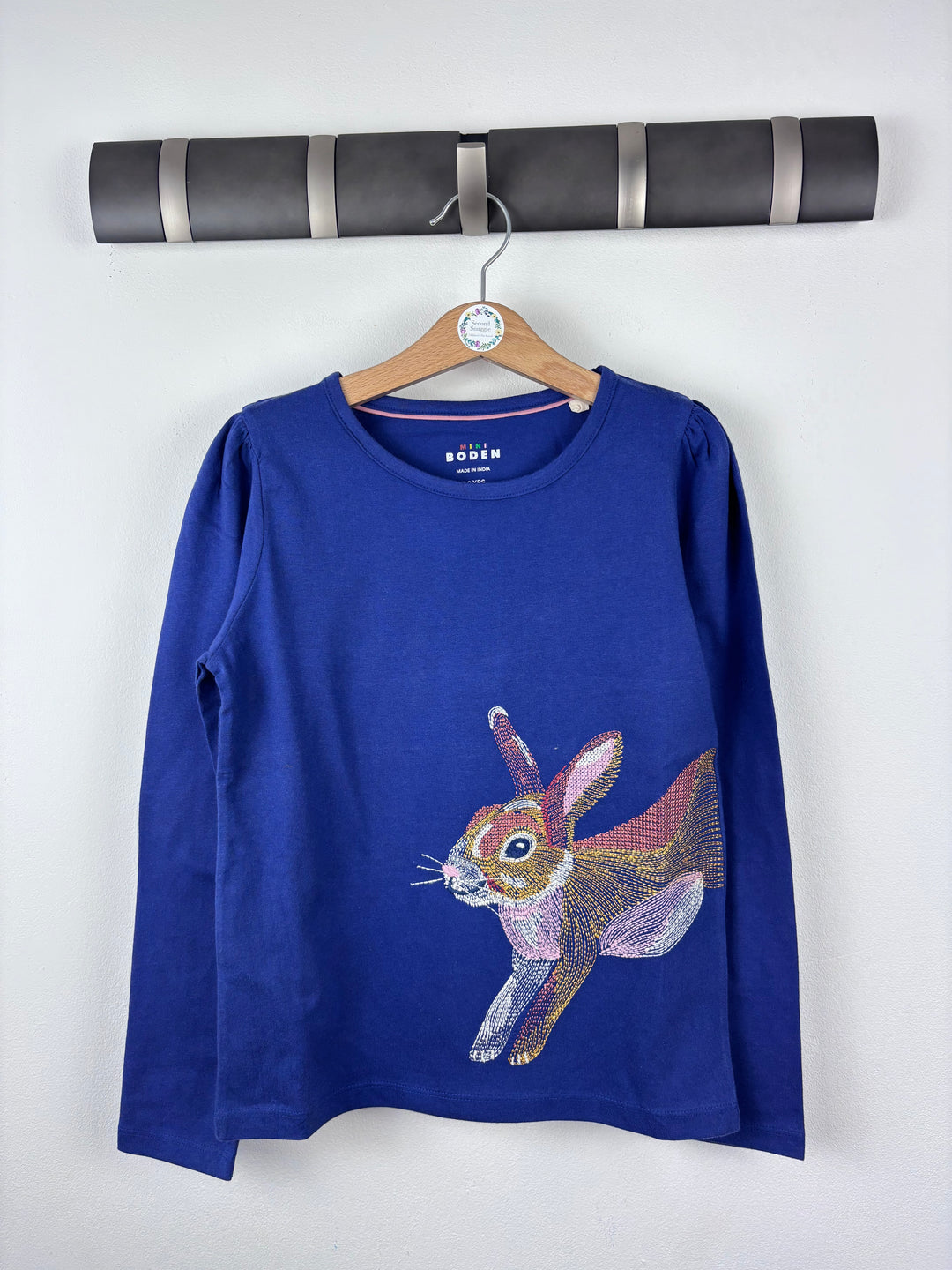 Mini Boden Blue Bunny Top 7-8 Years-Tops-Second Snuggle Preloved