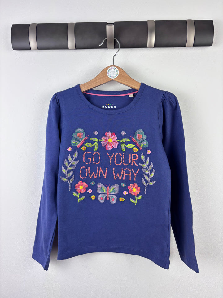 Mini Boden Navy Go Your Own Way Top 4-5 Years-Tops-Second Snuggle Preloved