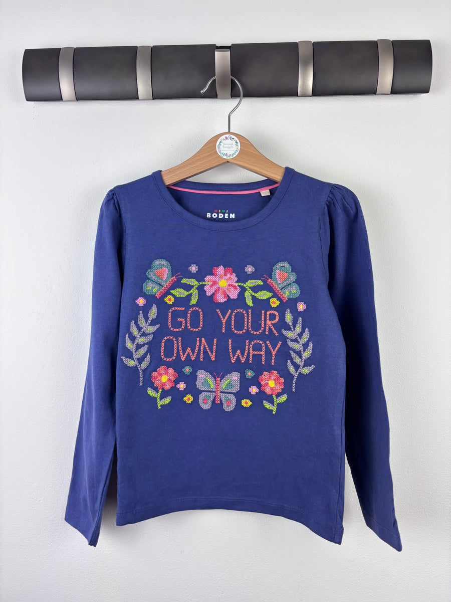 Mini Boden Navy Go Your Own Way Top 4-5 Years-Tops-Second Snuggle Preloved